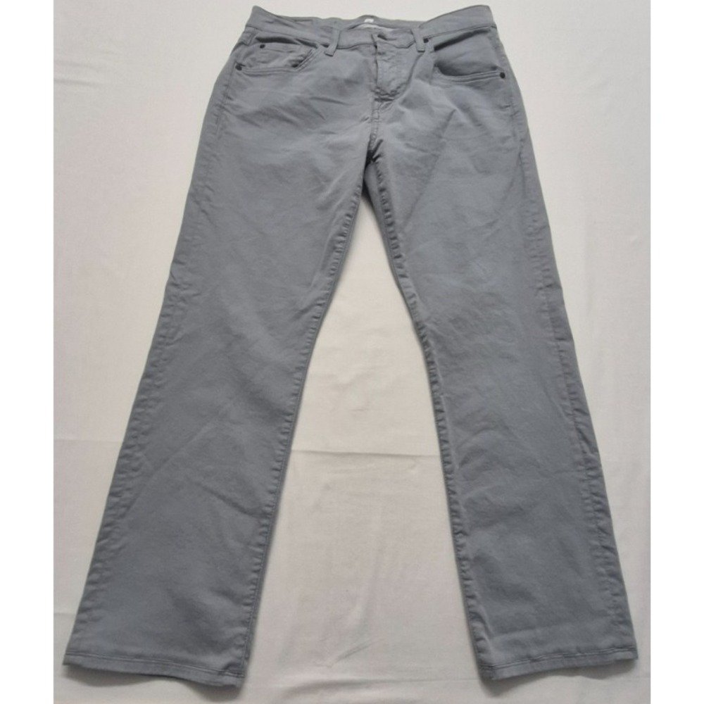 7 for all mankind women's gray straight denim jeans sz. 31